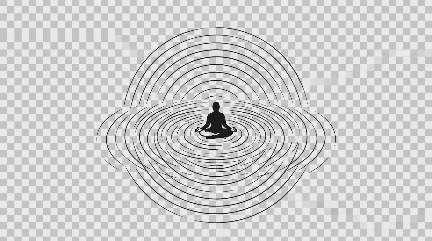 一个黑色核心,墨线像河流一样不受控地流淌而出